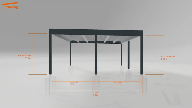 #DE Schweng Flachdachcarport C600 (ID jjrb3y)