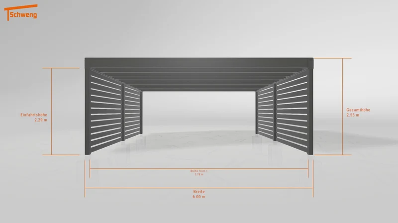 #DE Schweng Flachdachcarport C600+ (ID 775vvq)