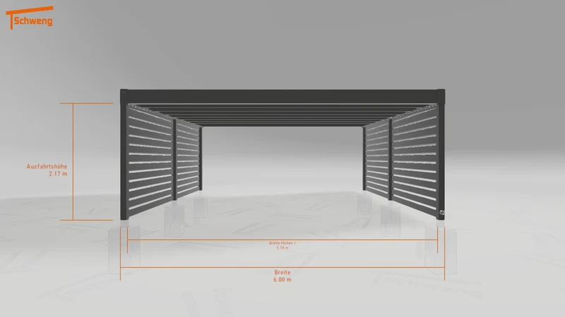 #DE Schweng Flachdachcarport C600+ (ID 775vvq)