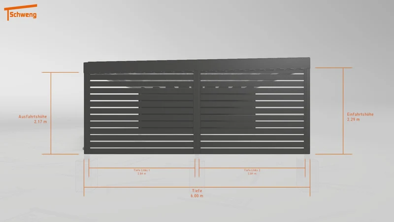 #DE Schweng Flachdachcarport C600+ (ID 775vvq)