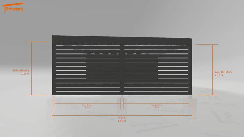 #DE Schweng Flachdachcarport C600+ (ID 775vvq)