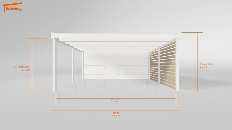 #DE Schweng Flachdachcarport C600+ (ID 9wxk94)