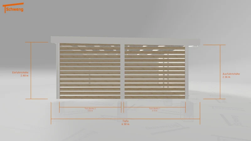 #DE Schweng Flachdachcarport C600+ (ID 9wxk94)