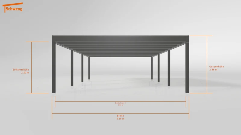 #DE Schweng Flachdachcarport C600+ (ID zbxqqw)