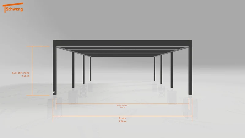 #DE Schweng Flachdachcarport C600+ (ID zbxqqw)