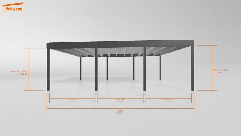 #DE Schweng Flachdachcarport C600+ (ID zbxqqw)