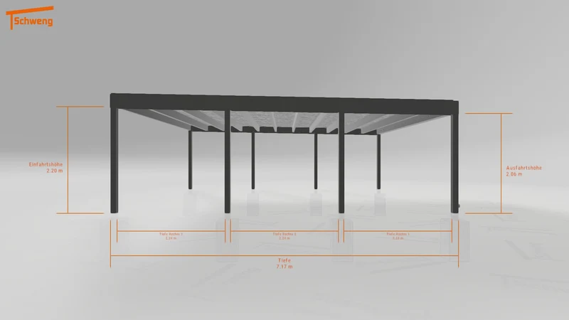 #DE Schweng Flachdachcarport C600+ (ID zbxqqw)