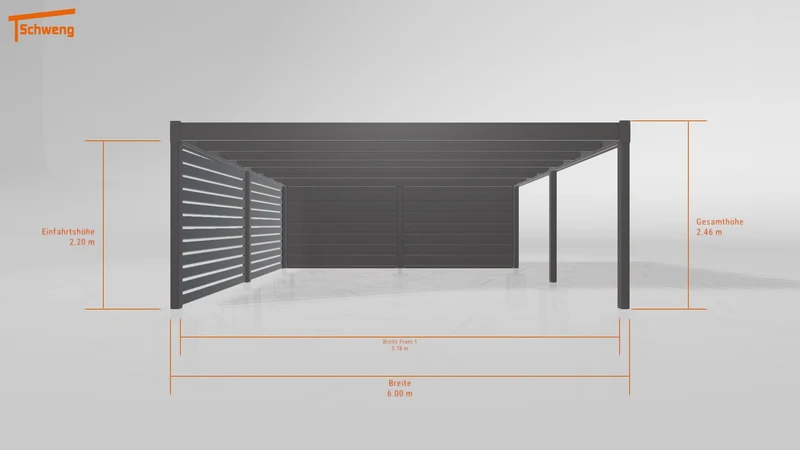 #DE Schweng Flachdachcarport C600+ (ID pbqzz4) #MTG