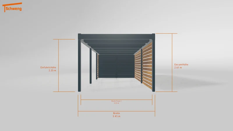#DE Schweng Flachdachcarport C600 (ID rjr7p5)