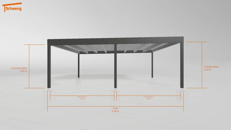 #DE Schweng Flachdachcarport C600+ (ID jjry5w) #MTG