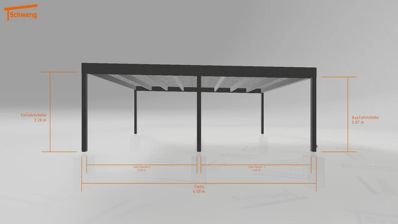 #DE Schweng Flachdachcarport C600+ (ID jjry5w) #MTG