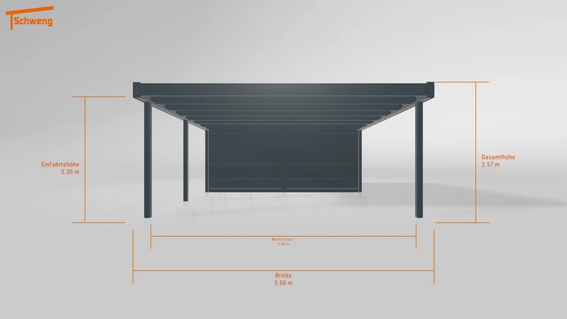 #DE Schweng Flachdachcarport C600 (ID 857gwm) #MTG