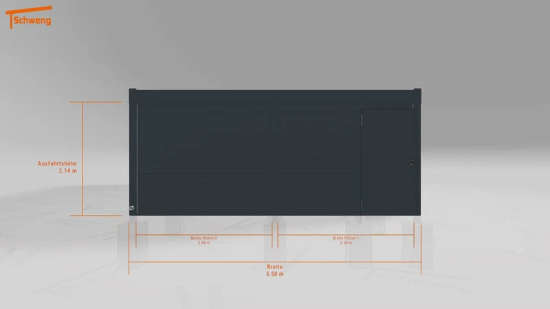 #DE Schweng Flachdachcarport C600 (ID 857gwm) #MTG