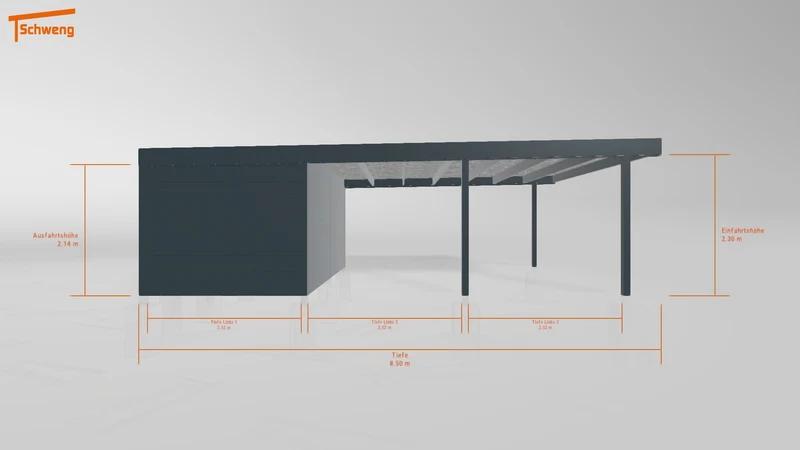 #DE Schweng Flachdachcarport C600 (ID 857gwm) #MTG