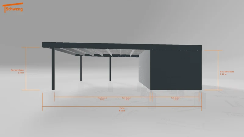 #DE Schweng Flachdachcarport C600 (ID 857gwm) #MTG