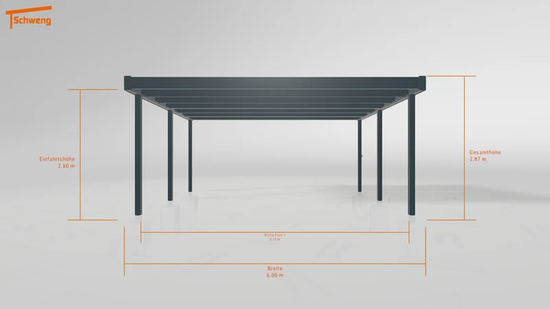 #DE Schweng Flachdachcarport C600+ (ID yg79pv) #MTG