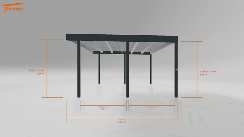 #DE Schweng Flachdachcarport C600+ (ID yg79pv) #MTG