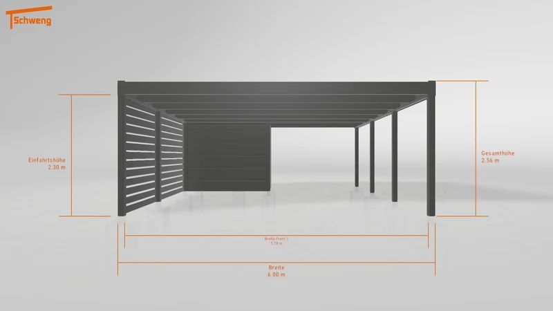 #DE Schweng Flachdachcarport C600+ (ID pbqwkq)