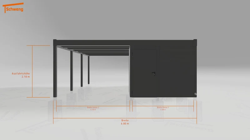 #DE Schweng Flachdachcarport C600+ (ID pbqwkq)