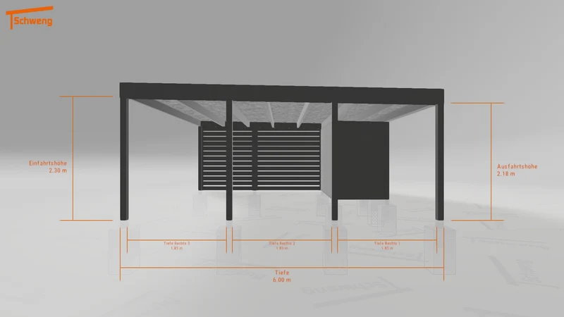 #DE Schweng Flachdachcarport C600+ (ID pbqwkq)
