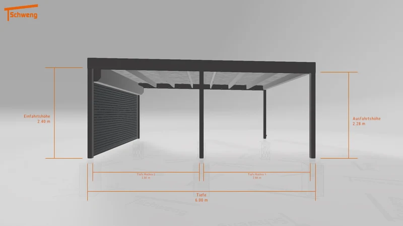 #DE Schweng Flachdachcarport C600 (ID n54dr7) #MTG