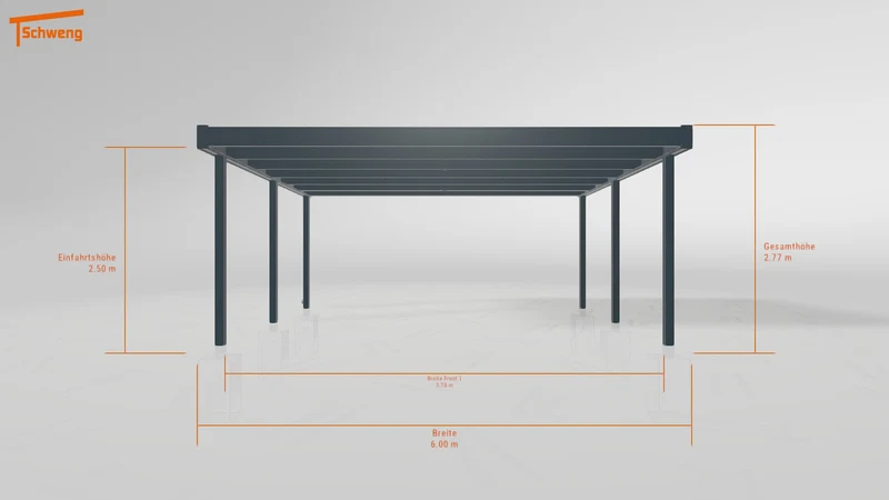 #DE Schweng Flachdachcarport C600+ (ID qd23pv) #MTG