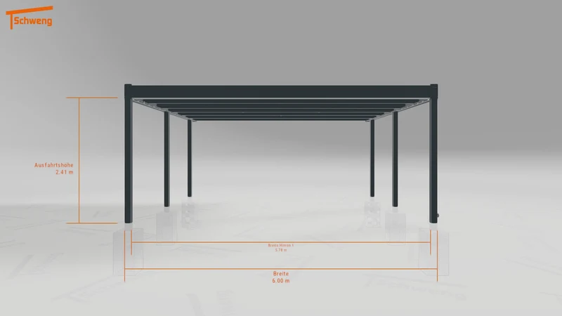 #DE Schweng Flachdachcarport C600+ (ID qd23pv) #MTG
