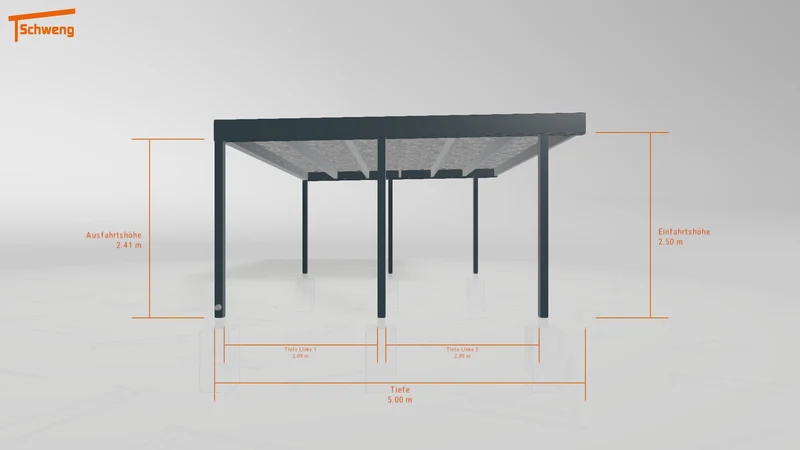 #DE Schweng Flachdachcarport C600+ (ID qd23pv) #MTG