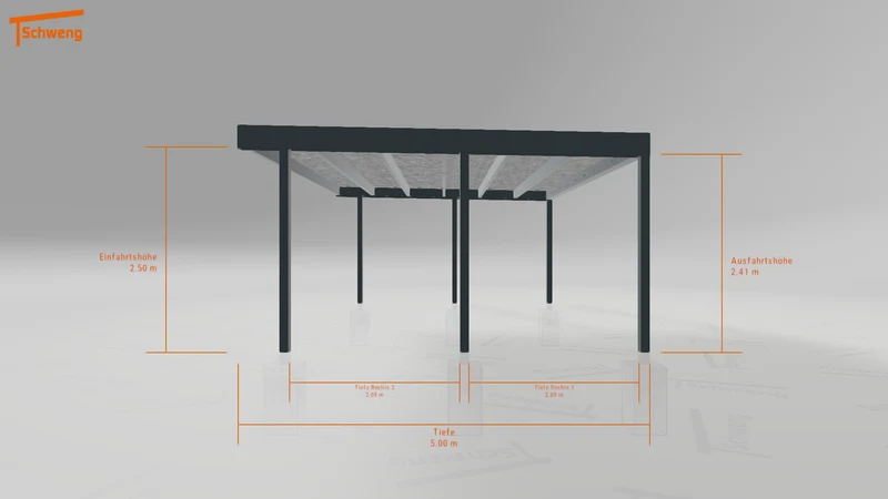 #DE Schweng Flachdachcarport C600+ (ID qd23pv) #MTG