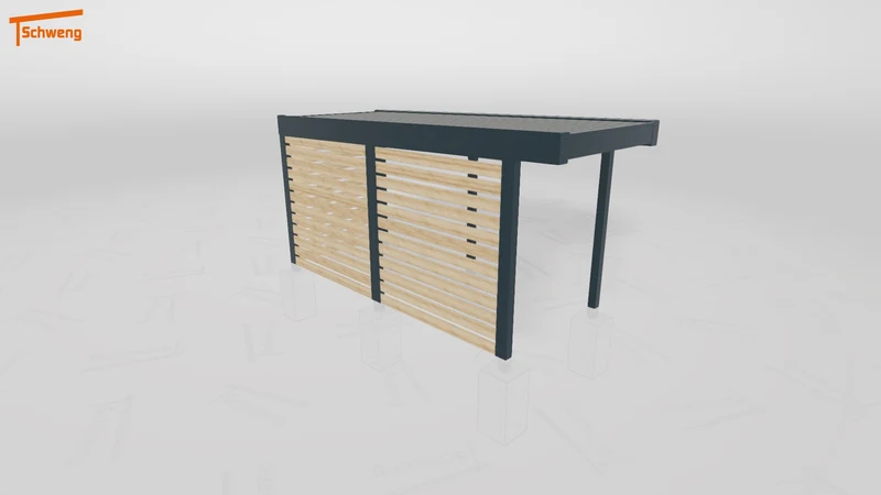 #DE Schweng Flachdachcarport C600 (ID bkj843)