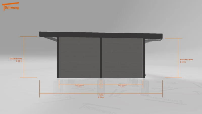 #DE Schweng Flachdachcarport C600+ (ID 33pkk3) #MTG