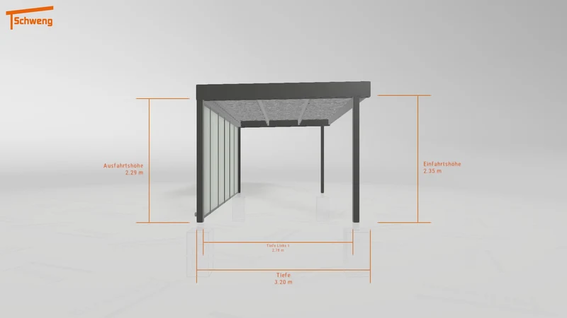 #DE Schweng Flachdachcarport C600 (ID x753x9) #MTG