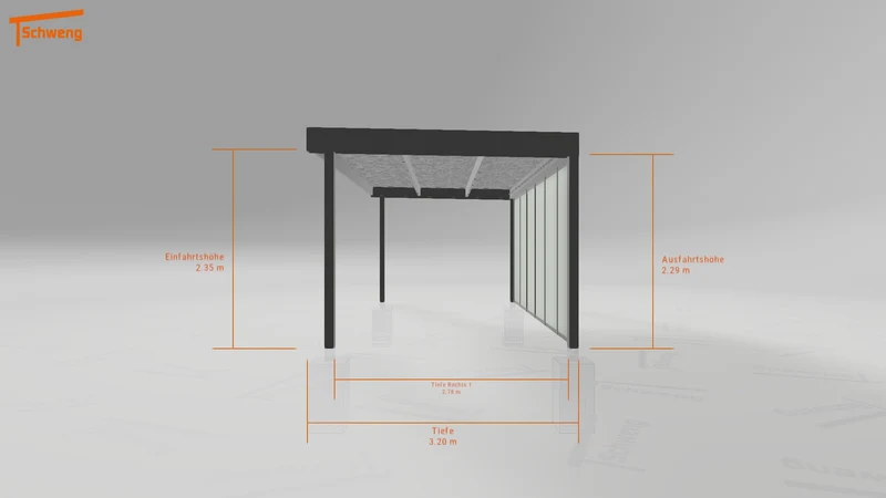 #DE Schweng Flachdachcarport C600 (ID x753x9) #MTG
