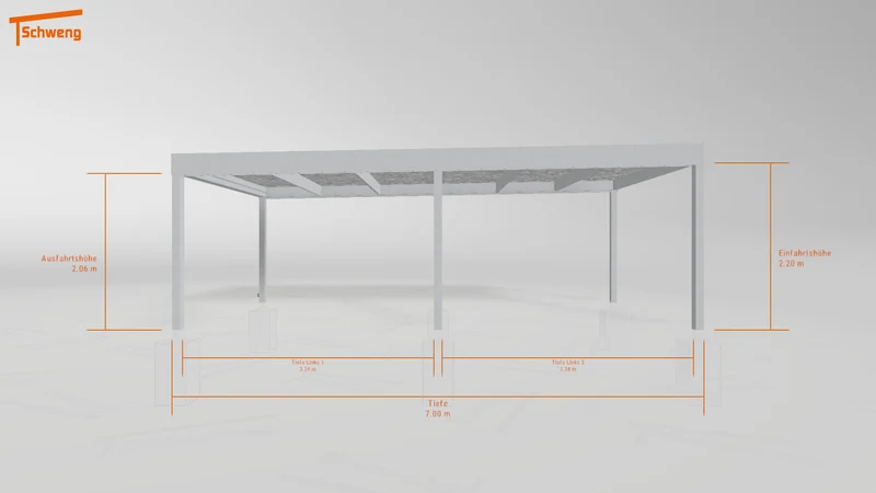 #DE Schweng Flachdachcarport C600 (ID mjrnzz)