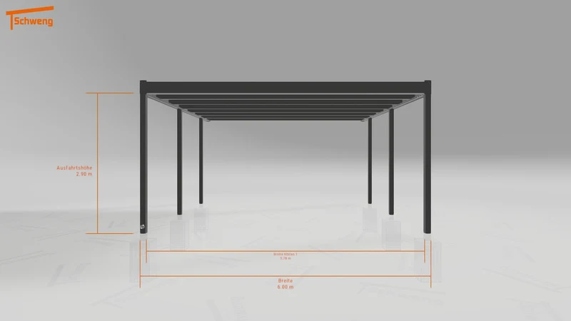 #DE Schweng Flachdachcarport C600+ (ID n547y4)