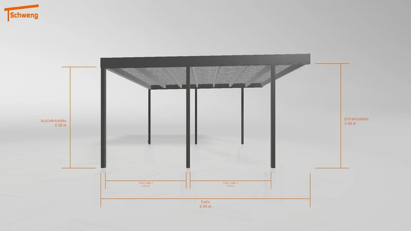 #DE Schweng Flachdachcarport C600+ (ID n547y4)