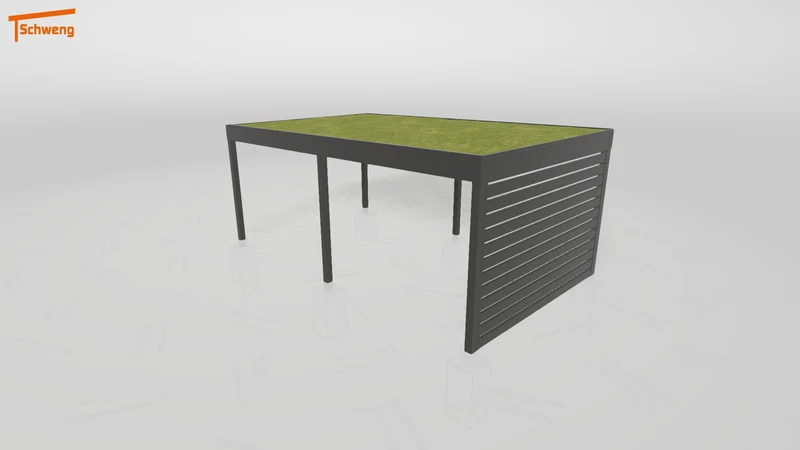 #DE Schweng Flachdachcarport C600+ (ID v4959r)