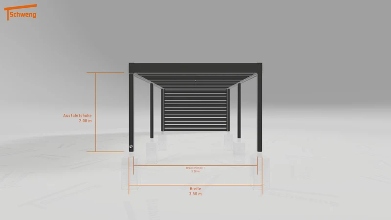 #DE Schweng Flachdachcarport C600+ (ID v4959r)