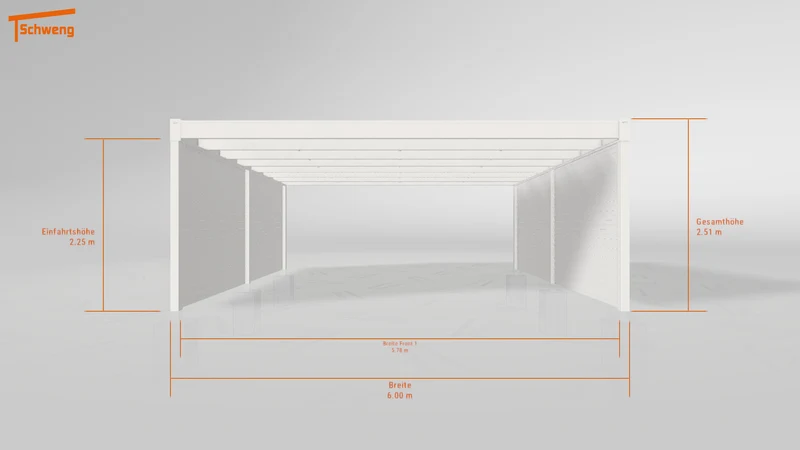#DE Schweng Flachdachcarport C600+ (ID k2y45j)