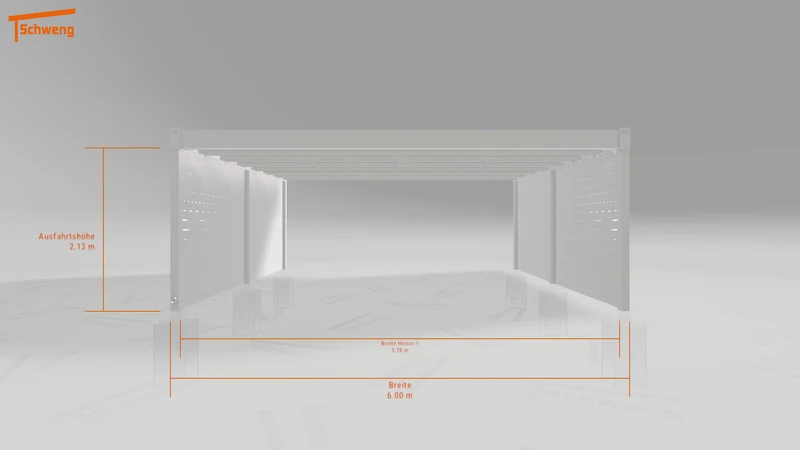 #DE Schweng Flachdachcarport C600+ (ID k2y45j)