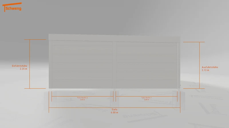 #DE Schweng Flachdachcarport C600+ (ID k2y45j)