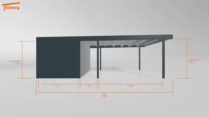 #DE Schweng Flachdachcarport C600+ (ID 5m9vy4) #MTG