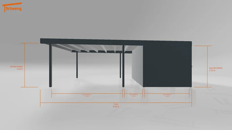 #DE Schweng Flachdachcarport C600+ (ID 5m9vy4) #MTG