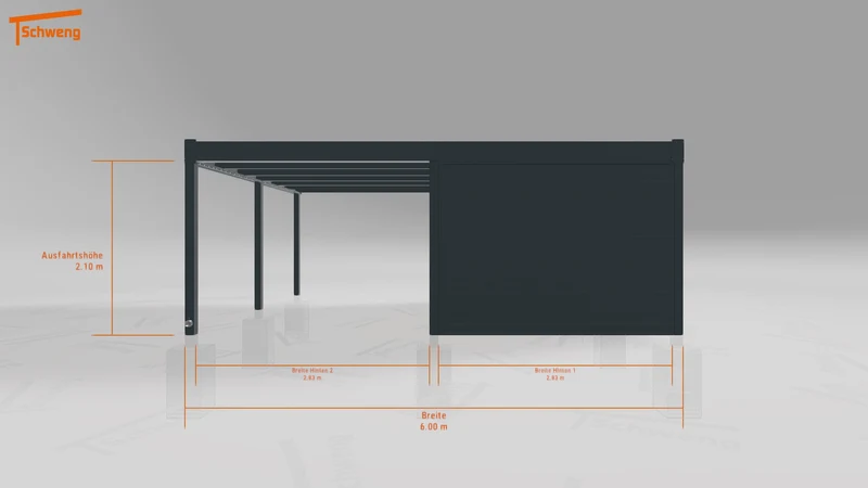 #DE Schweng Flachdachcarport C600 (ID qd2zkk) #MTG