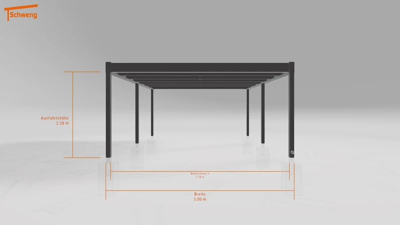 #DE Schweng Flachdachcarport C600 (ID zbx5pd) #MTG