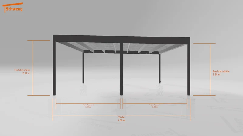 #DE Schweng Flachdachcarport C600 (ID zbx5pd) #MTG