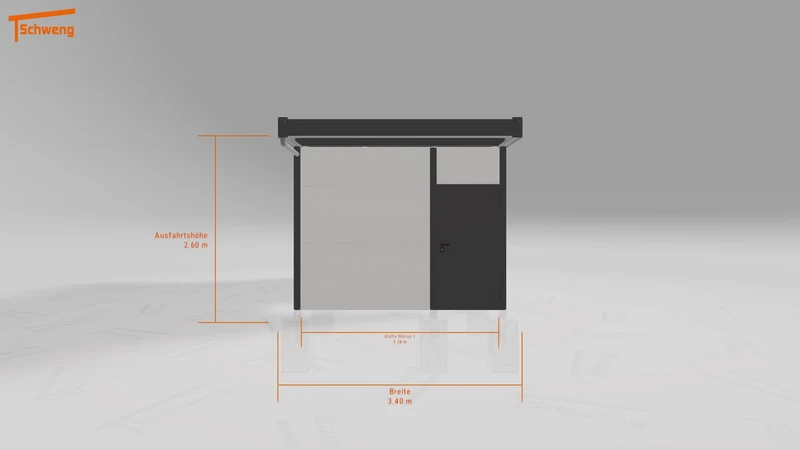 #DE Schweng Flachdachcarport C600 (ID 5m9gqk) #MTG