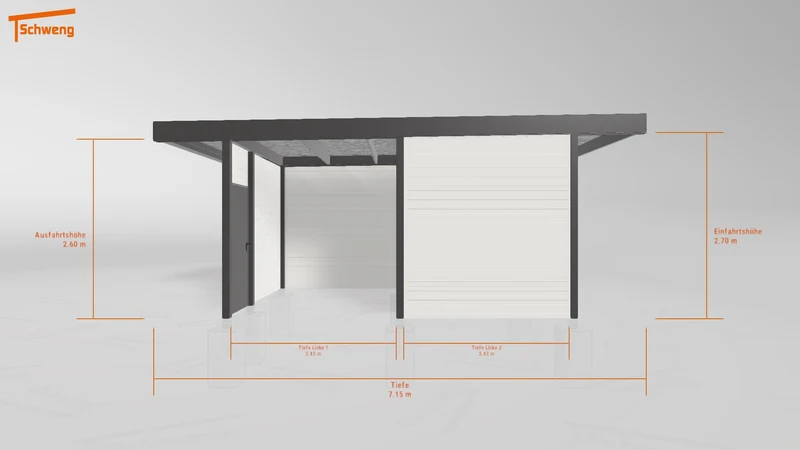 #DE Schweng Flachdachcarport C600 (ID 5m9gqk) #MTG