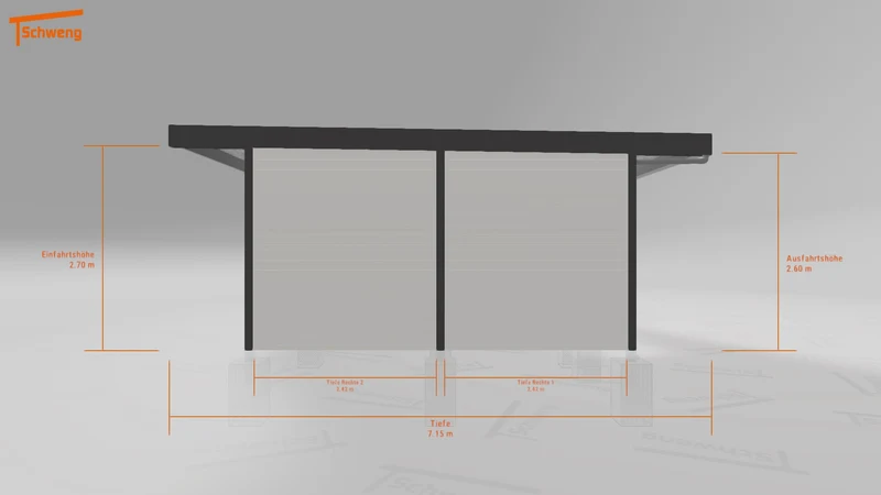 #DE Schweng Flachdachcarport C600 (ID 5m9gqk) #MTG