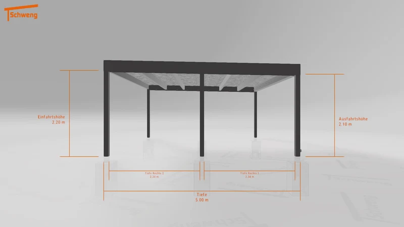 #DE Schweng Flachdachcarport C600+ (ID pbq3xv)